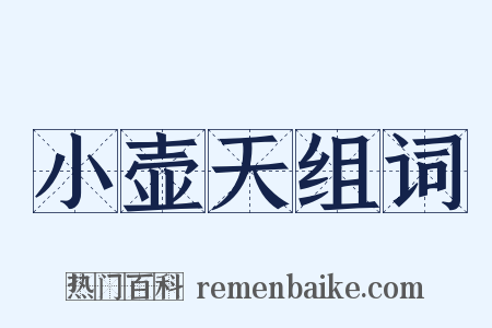 小壶天组词是什么意思的图片